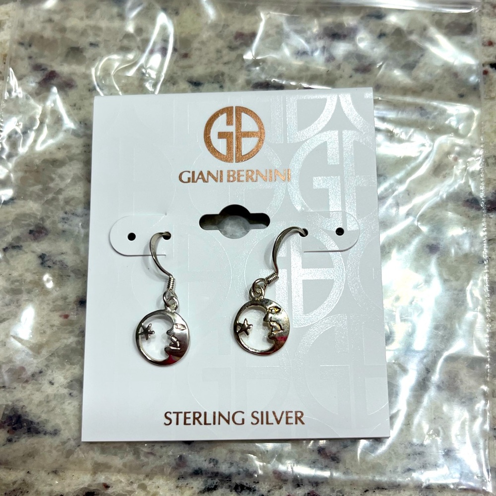 Giani Bernini Celestial Moon and Stars Sterling Silver Earrings